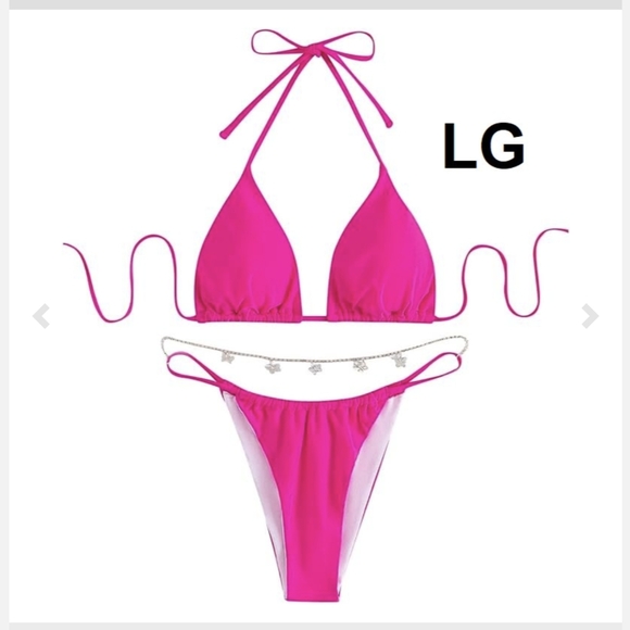 2pc bikini set with butterfly waist chain - Picture 1 of 5